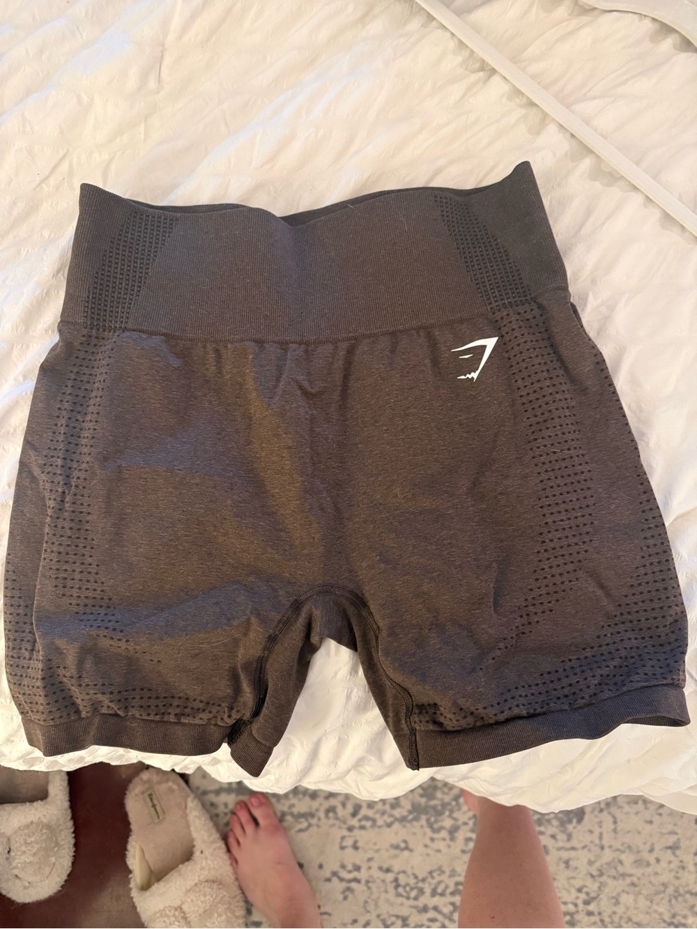 Gymshark Women’s High-Waist Seamless Charcoal Gray Bike Shorts